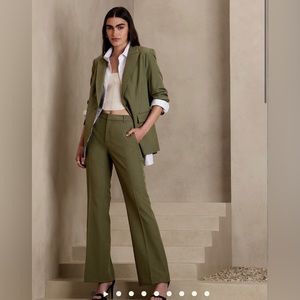 Banana Republic Green Bootcut Trousers
